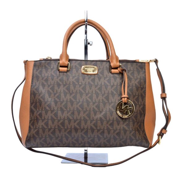Michael Kors Kellen Saffiano Leather Bag Purse Crossbody Nice! - Picture 1 of 17